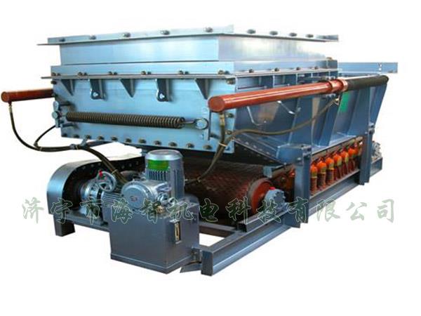 它將帶式（甲帶）給料機(jī)的手動檢修閘門改為電動、液動或氣動控制閥門，增大了閘門推力